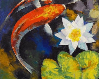 ceramic tile mural backsplash medallion kitchen, floor, pool. wall art. koi fish.