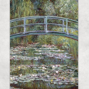 ceramic tile mural art backsplash medallion kitchen. water lily pond claude monet