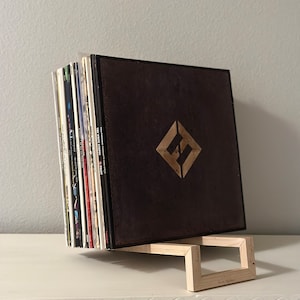 Vinyl Record Stand, Wood Record Holder, Minimalist, handmade in the USA