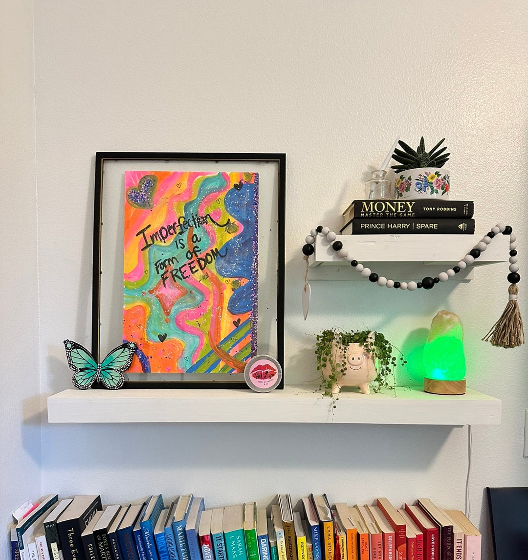 2 Thick Floating Shelving, Heavy Duty, Wood Shelves, Multiple Color Options Etsy