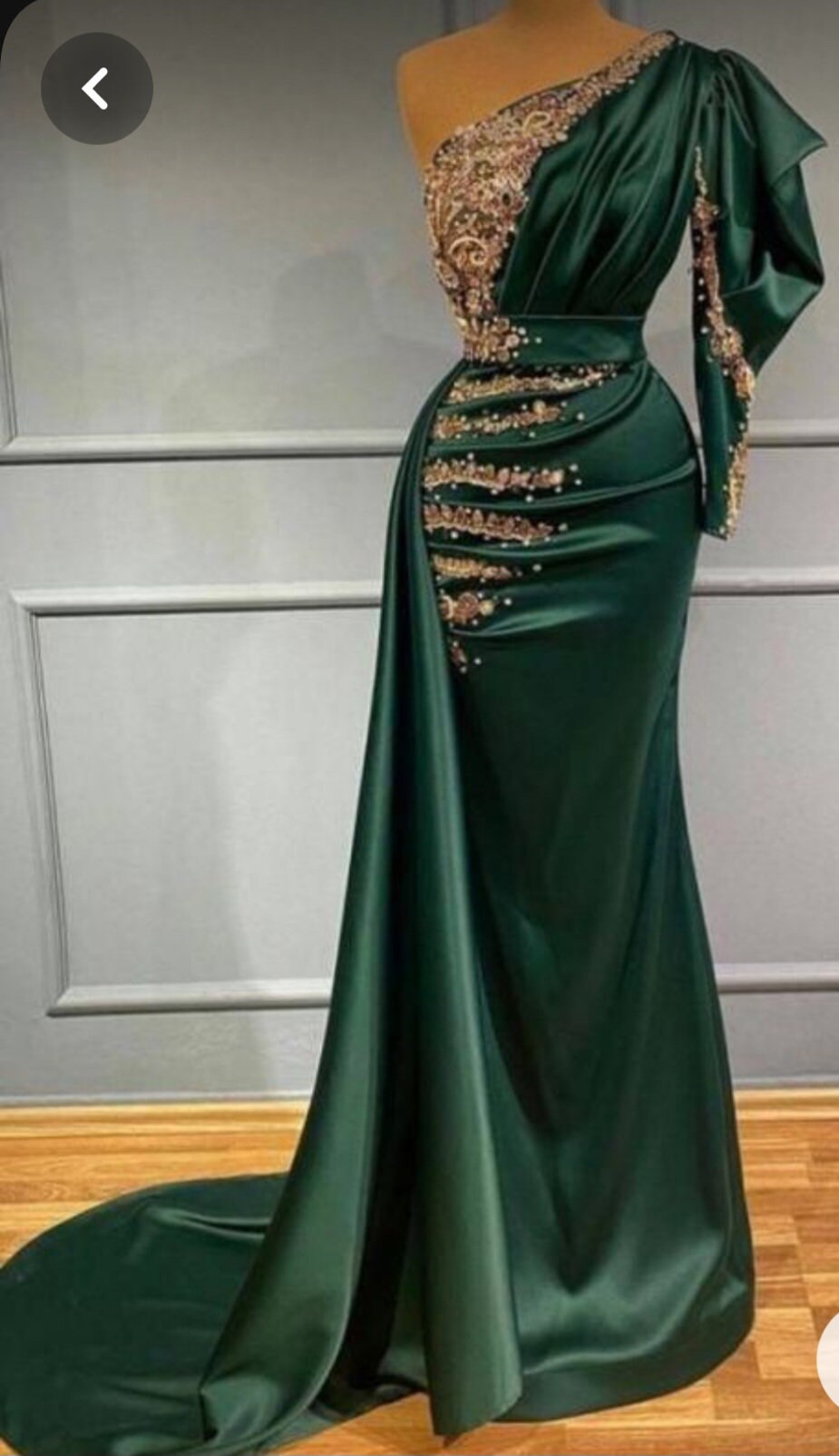 Green and Gold Dress - Etsy