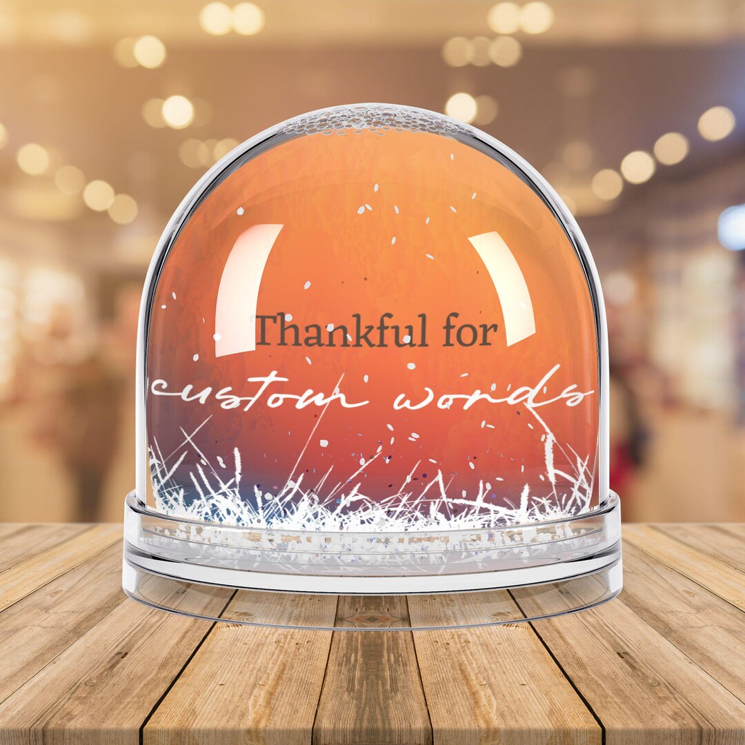 Custom Snow Globe - Festive Nature Scene Paperweight, Holiday Decor ...