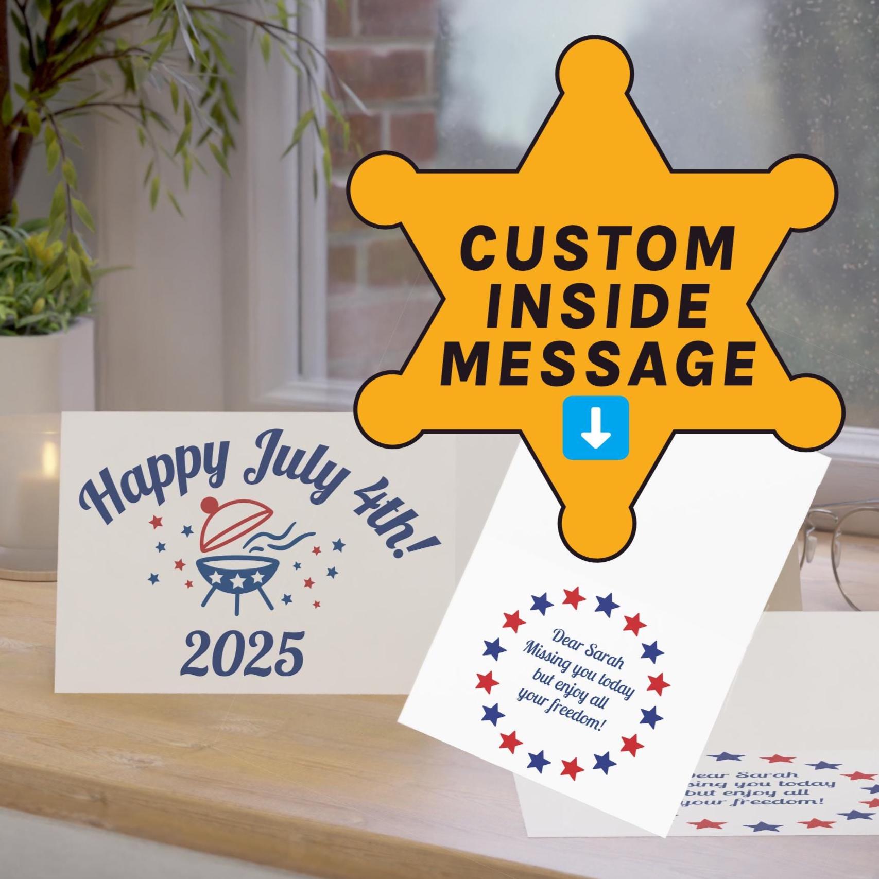 Personalized 4th of July Card: Custom Independence Day Greeting