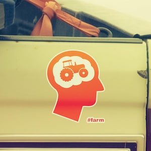 Tractor Vinyl Decal: Ranch Humor Sticker, Farm Vehicle Bumper Sticker