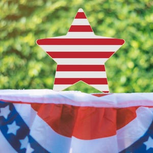 Wooden Star Home Decor, American Stars and Stripes, Red White and Blue USA July 4th Party Decorations, Patriotic Table Centerpiece