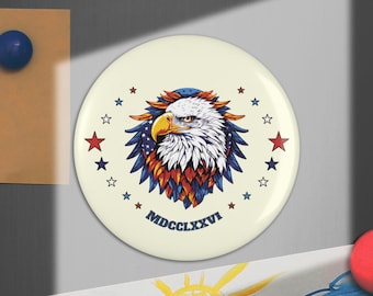 American Eagle Fridge Magnet: Patriotic USA Decor