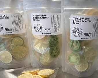 FREEZE DRIED Cocktail Garnish | Gift Set | Oranges | Limes | Lemons | Jalapeños