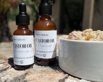 Frankincense Resin Night Serum | Castor Oil, Natural Face Oil