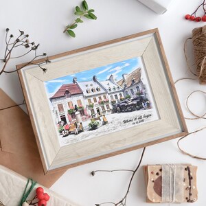 Custom First Date Portrait, Custom Watercolor Portrait from Photo, Where We Meet, Where It All Began, Custom House Portrait, First Home Gift