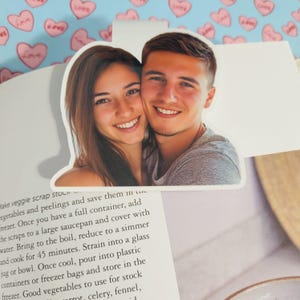 Couple Photo Bookmark, Personalized Photo Bookmark, Custom Face Bookmark, Magnetic Bookmark,  Book Gift for Lover, Wife, Husband, Girlfriend