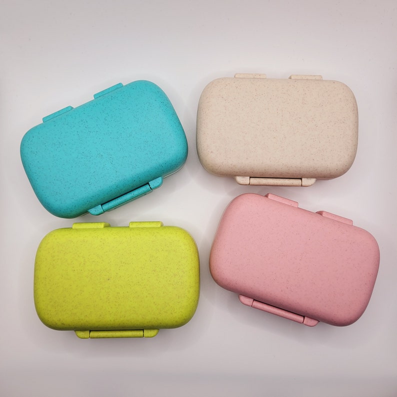 Pocket Pill Case With Mini Pill Stickers, DIY Custom Lable Case, Travel