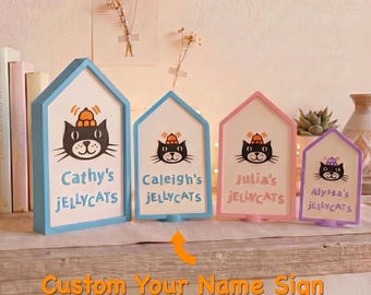 Custom Jellycat Name Sign | 3D Printed Display Tag for Shelves | Personalized Name Tag | Kid's Room Decor
