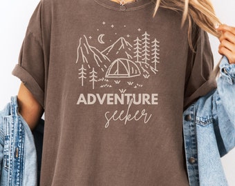 Adventure Seeker Tshirt, Camping Shirt, Mountain Shirt, Wanderlust, Explore More Shirt, Nature Lover Shirt, Hiking Tshirt, Granola Girl Shir