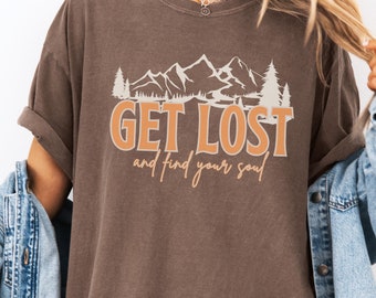 Get Lost Shirt, Camping Shirt, Hiking Shirt, Adventure Awaits Tshirt, Mountain Shirt, Outdoor Adventure Shirt, Nature Lover Shirt, Road Trip