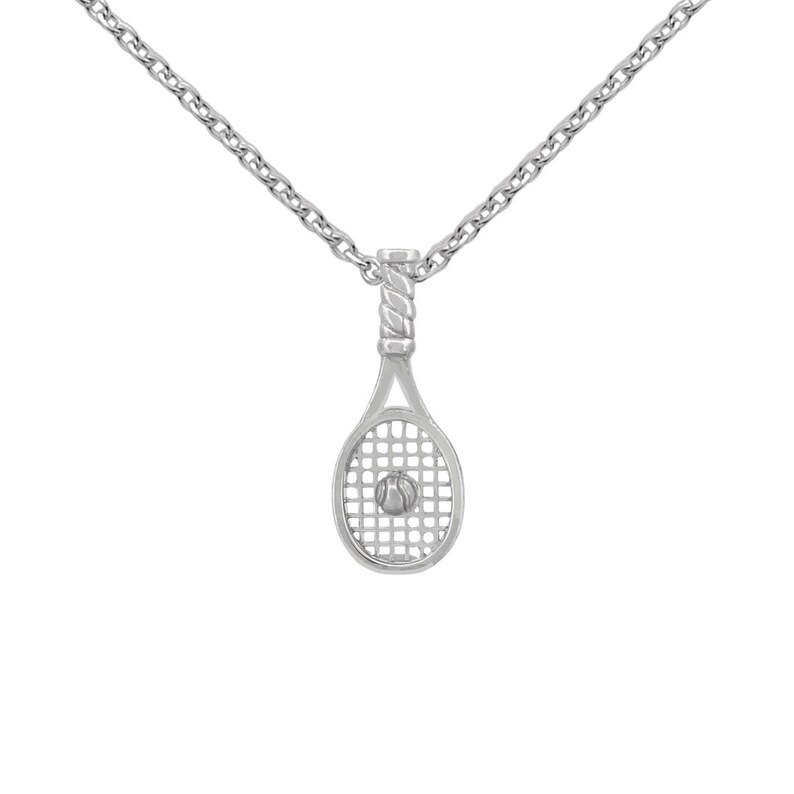 Tennis Racket Necklace, 925 Silver Necklace, Sport Lover Gift, Tennis
