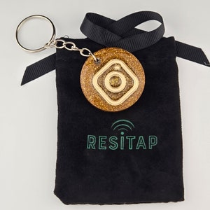 Social Media Smart Keychain mit Hahn für Geschäft Runde Form