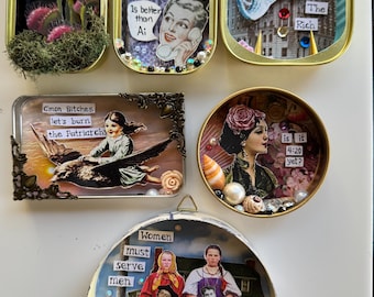 Tin Can Diaramas Trash Art