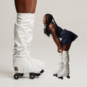 Roller Skate Cover, Go-Go Boots, Leather Cover, White Cover, Skate,  Roller Skate, Go Go Boot