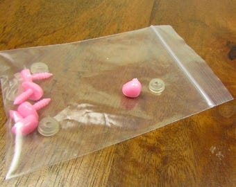 11mm Colored Safety Noses: Pink - Craft Supplies