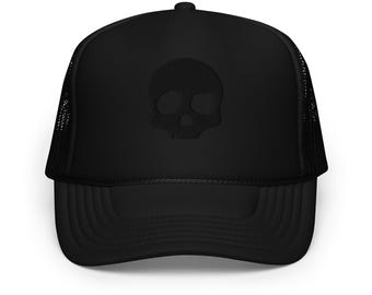 オールブラック FW&L スカルロゴ フォームトラッカーハット