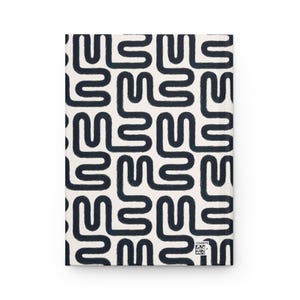 Cuaderno de tapa dura Winding Roads, diseño abstracto moderno con acabado mate. imagen 4