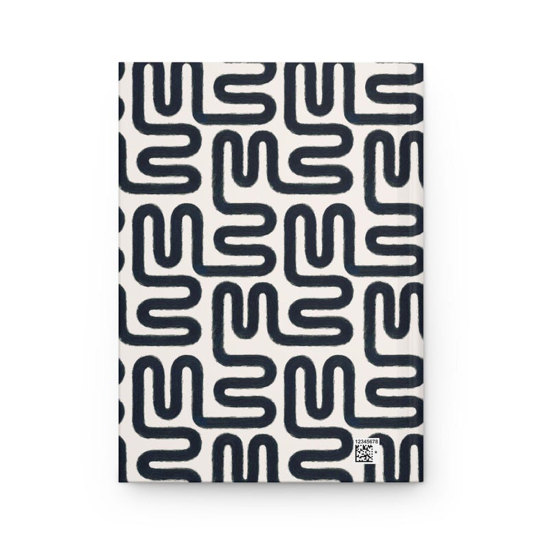 Cuaderno de tapa dura Winding Roads, diseño abstracto moderno con acabado mate. imagen 4