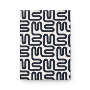 Cuaderno de tapa dura Winding Roads, diseño abstracto moderno con acabado mate. imagen 3