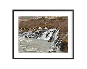 Hraunfossar 3, Iceland, Digital Download, Wall Art, Photography
