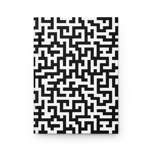 Tetris Hardcover Matte Journal l Black & White - Free US Shipping