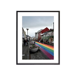 Rainbow Street in Reykjavik, Iceland, Digital Download, Wall Art, Photography