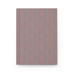 Modern Art Deco Hardcover Matte Journal l Blush & Silver - Free US Shipping