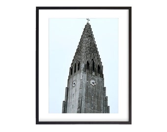 Hallgrimskirkja, Reykjavik, Iceland, Digital Download, Wall Art, Photography