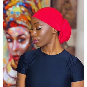 SecuredWraps (60” Red).  4-way Stretch, Breathable, Soft and Easy to Style!