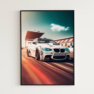 BMW M3 Track Print, BMW Print, Digital Prints, M3 Print, BMW M3 Wall Art, Car Wall Art, M3 Photography Art, Wall Art, Car Prints, Art Prints
