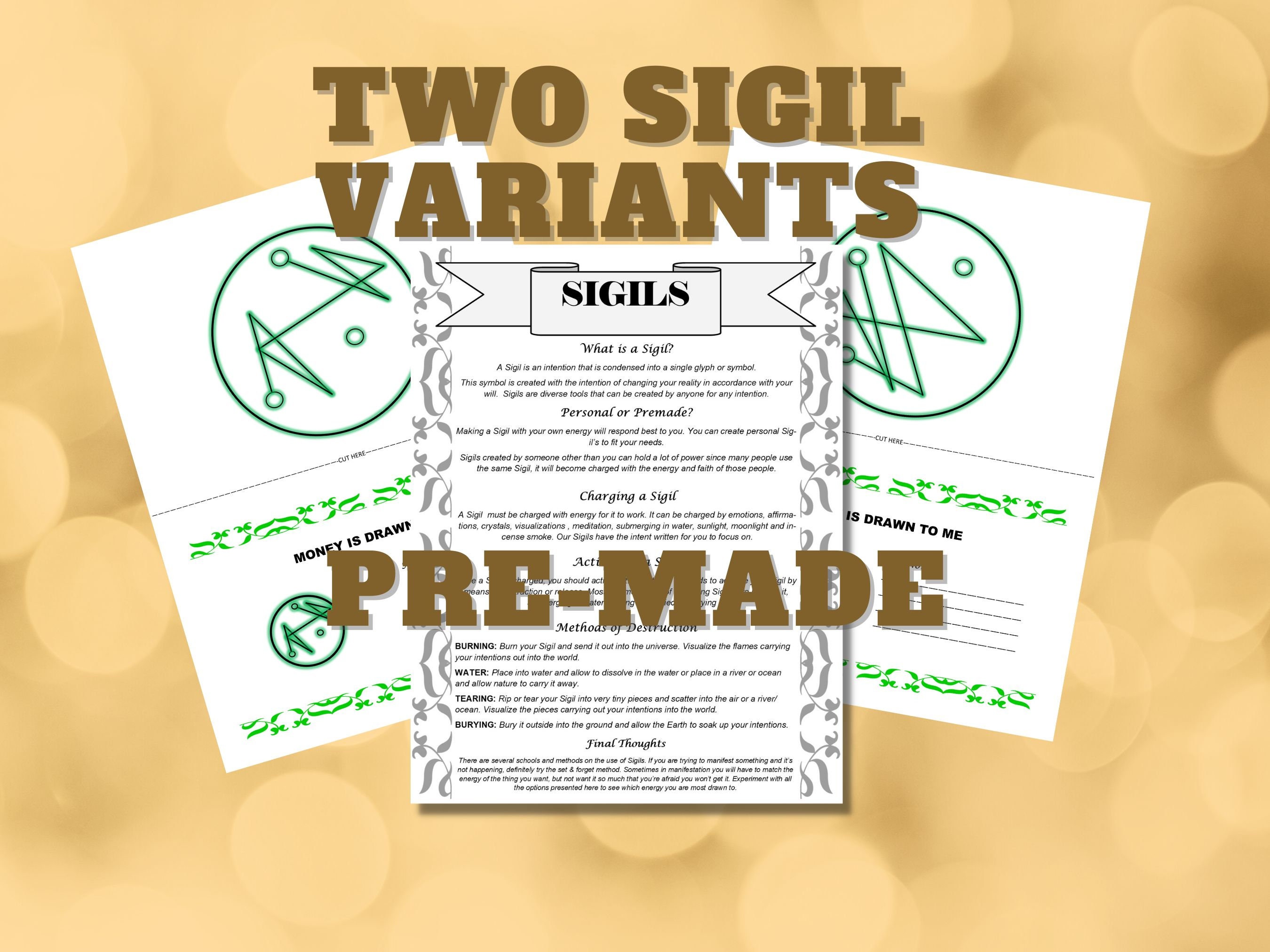 ntricate money sigil symbol designed for witchcraft to draw financial prosperity and abundance.