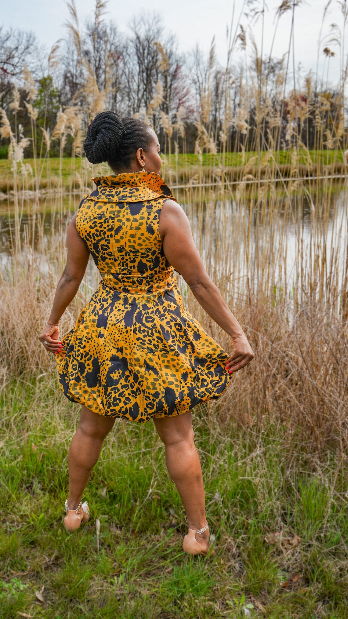 Eiffel Tower Print Bubble Dress