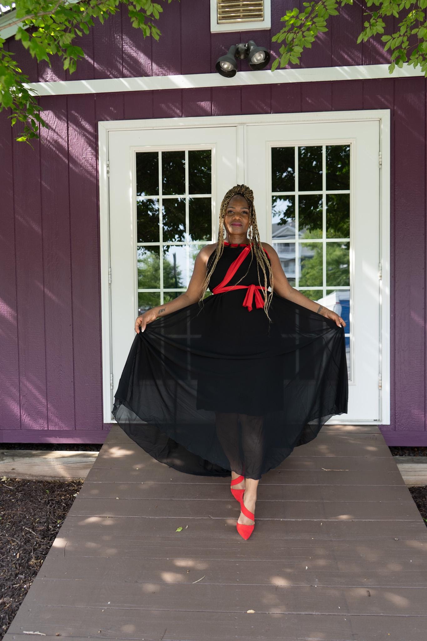 strapless open back dress Bailee Dress – Red 2 / Red main image 1