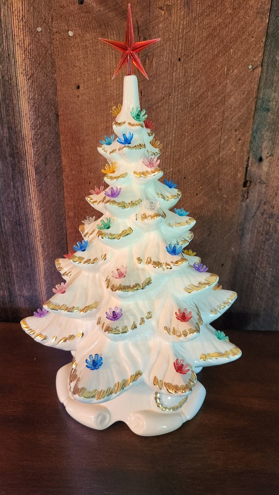 Atlantic A64 White and Gold Ceramic Tree - Etsy
