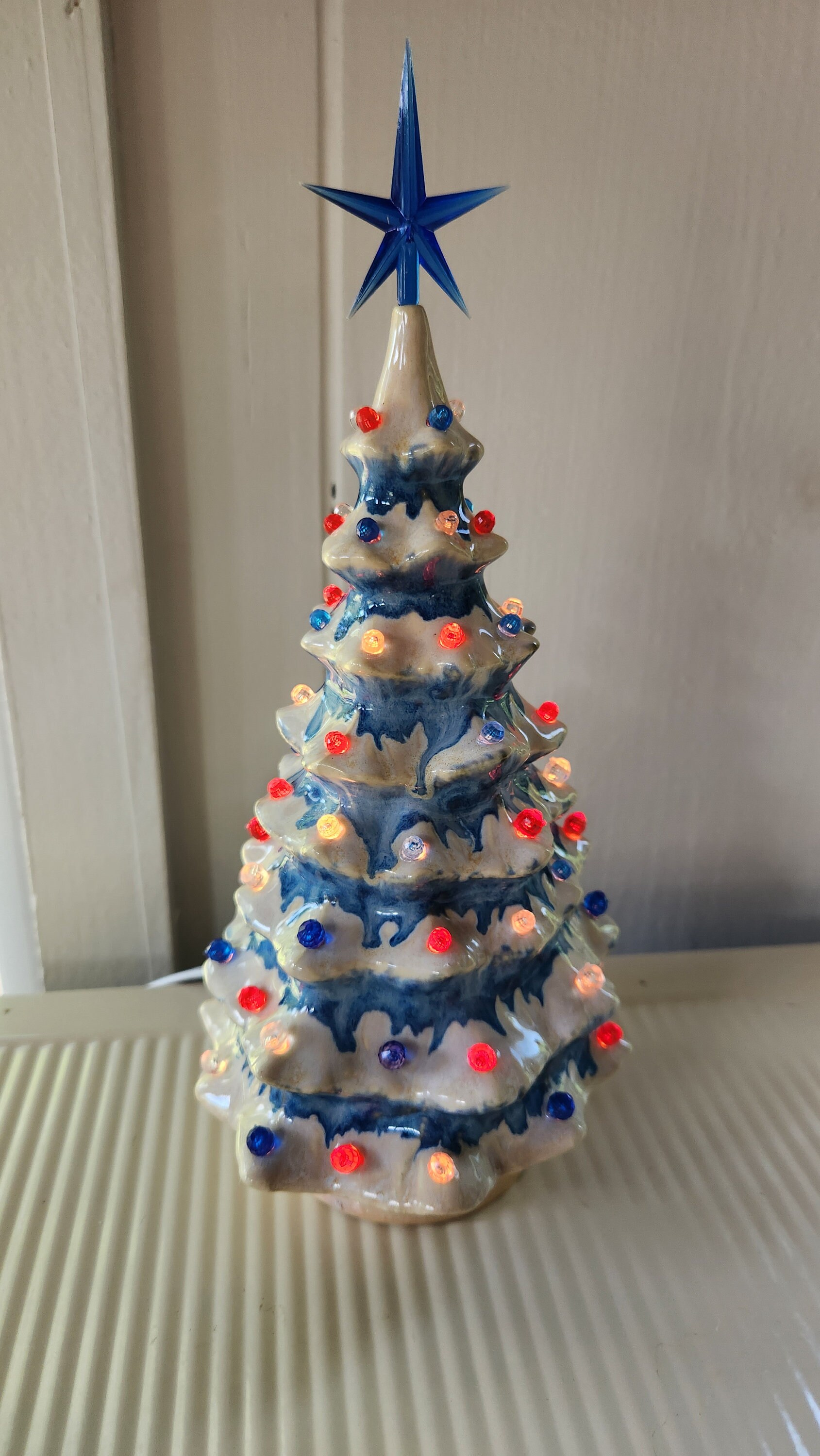 Duncan 249 Red White and Blue Ceramic Tree - Etsy