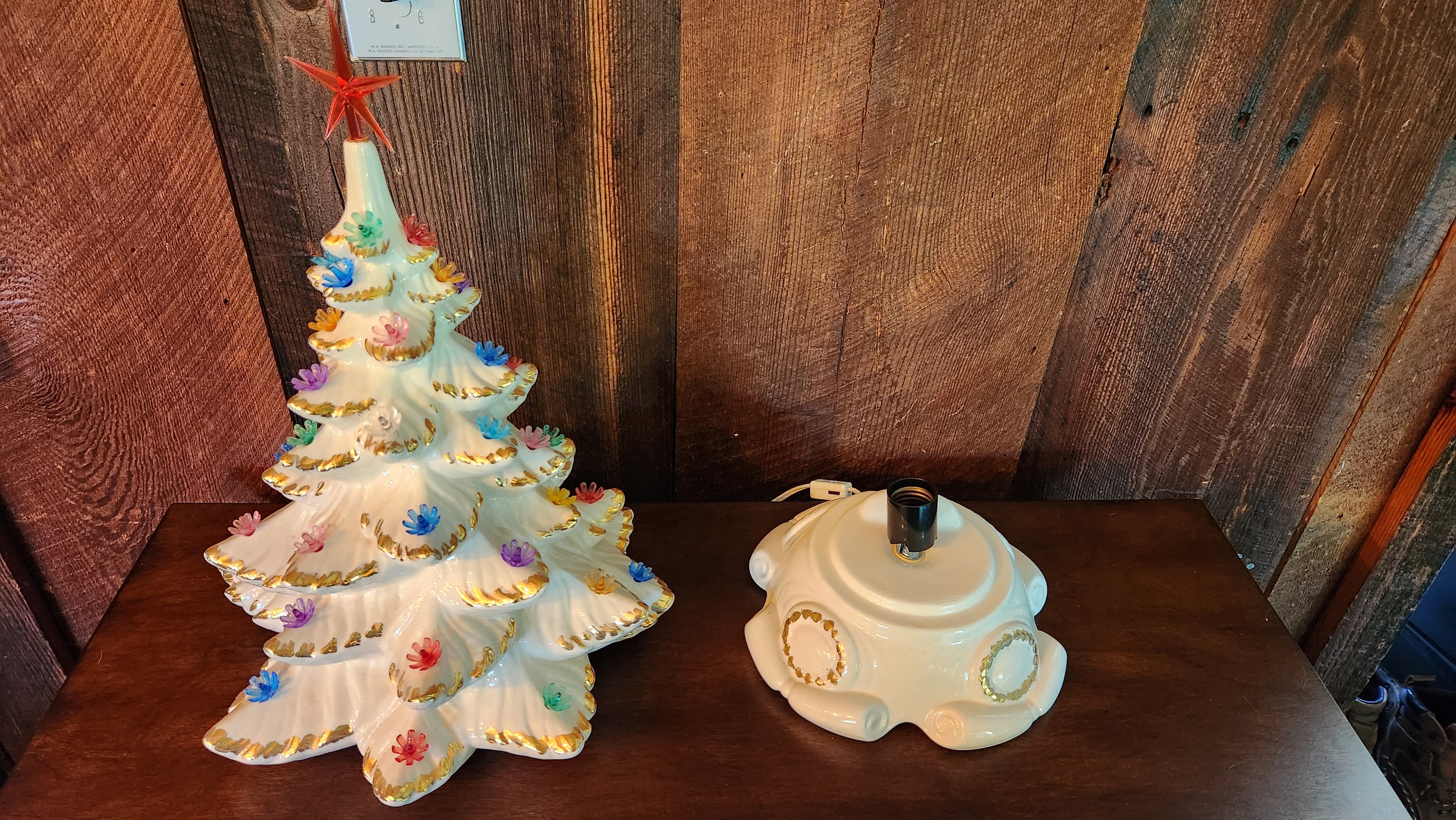 Atlantic A64 White and Gold Ceramic Tree Etsy