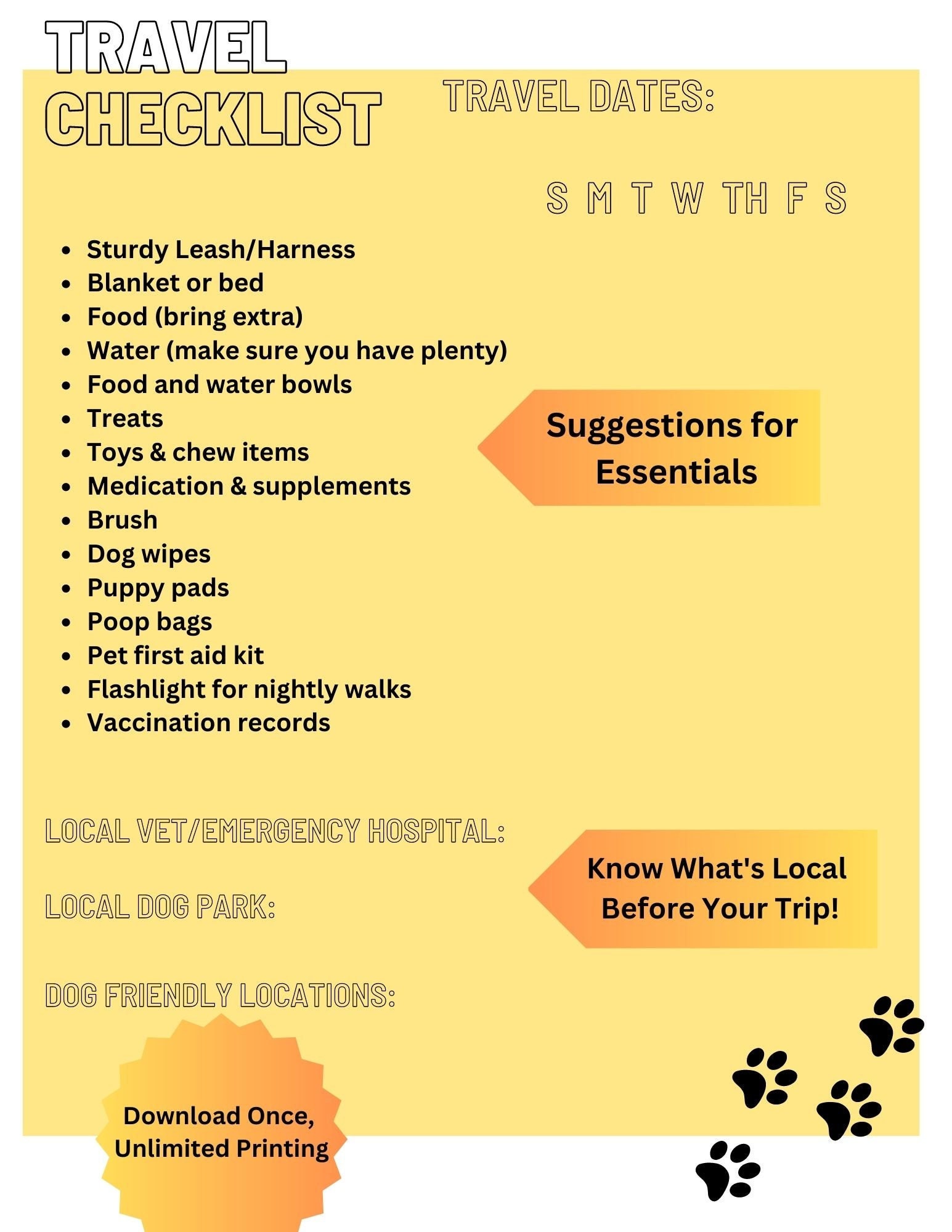 Dog Travel List Dog Travel List