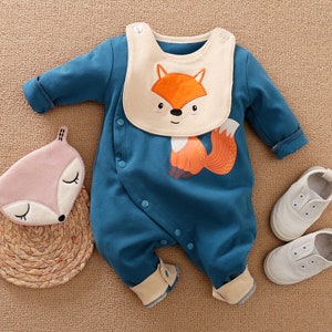 Set de ropa de recién nacido para bebé niño con estampado de zorro