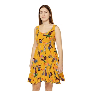 Coco, Ladies Dress, Disney, Skater Dress, Ladies Dress, Summer Dress, Cruise Dress, Theme Park, Fun Dress, Princess, Sleeveless