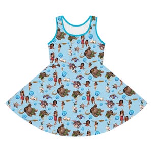 Moana, Skater Dress, Girls Dress, Sun Dress, Summer Dress, Cruise Dress, Theme Park, Fun Dress,  Party dress, Disney, Sundress, vacation
