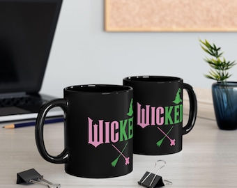 Elphaba, Galinda, Wicked Musical Mug 2-sided, Defying Gravity, Changed For Good, Wizard Movie Fan, Blonde, Change for Good, Witch, Movie