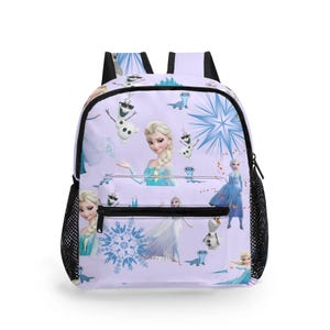 Sac à dos super mignon pour personnages de Disney de 27 pouces – Parfait pour les enfants, l'école, les voyages et les cadeaux ! La Reine des neiges, Elsa, Princesses, Parc à thème, Croisière