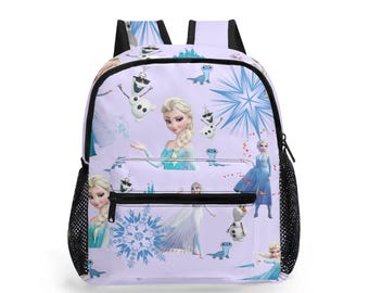 Super Cute 11-Inch Disney Character Backpack – Perfect for Kids, School, Travel, and Gifts! Frozen, Elsa, Princesses, Theme Park, Cruise