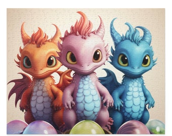 Dragon Puzzle, Puzzle for Adults, Gift for Him, Gift for Her, fun Puzzle, Jigsaw Puzzle, Puzzle Fans, Unique, Original Puzzle, Dragon Lover