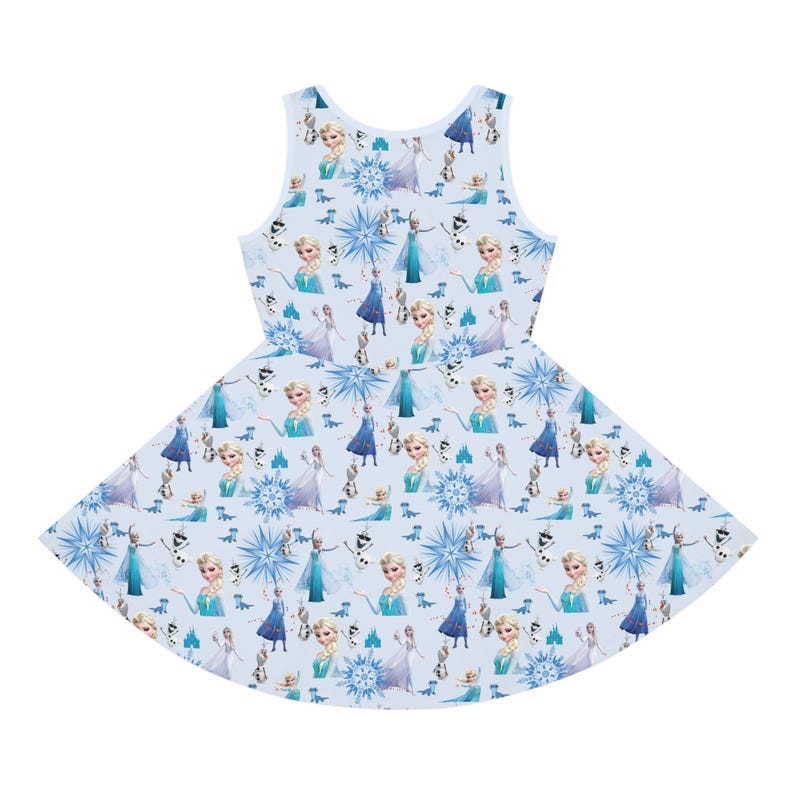 Girls Disney Dress, Elsa, Skater Dress, Frozen, Sun Dress, Summer Dress ...