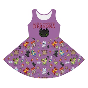 Epic, Skater Dress, Universal, Girls Dress, Toothless Dress, Cruise Dress, Theme Park, Toothless, How To Train Your Dragon, Dragons, Hiccup